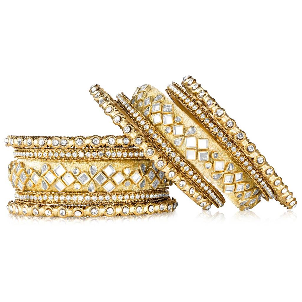 Studded Traditional Chuda Bangle Set For Women : PF51B105LCTW