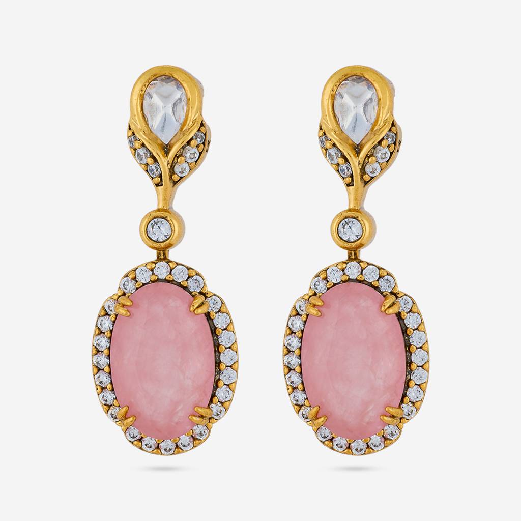 Victorian - Plated Bridesmaid Kundan Earring - 461671 : 461671