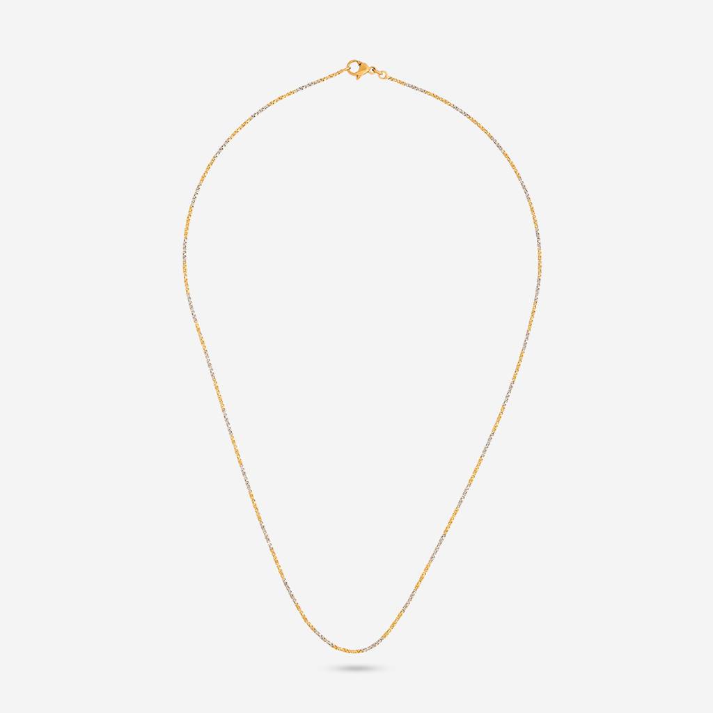Rhodium-Gold - Plated Casual Wear Trendy Chain - 465100 : 465100