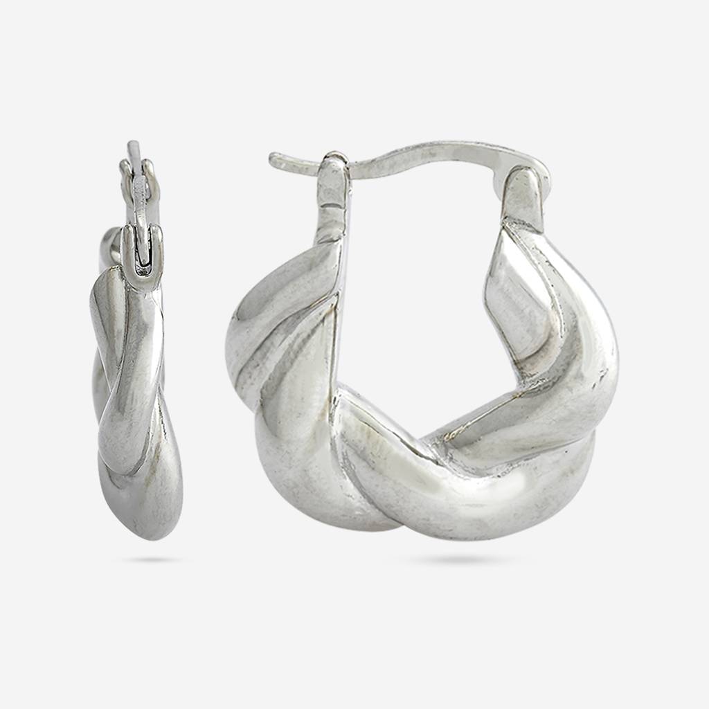 Rhodium - Plated Casual Wear Trendy Earring - 446574 : 446574
