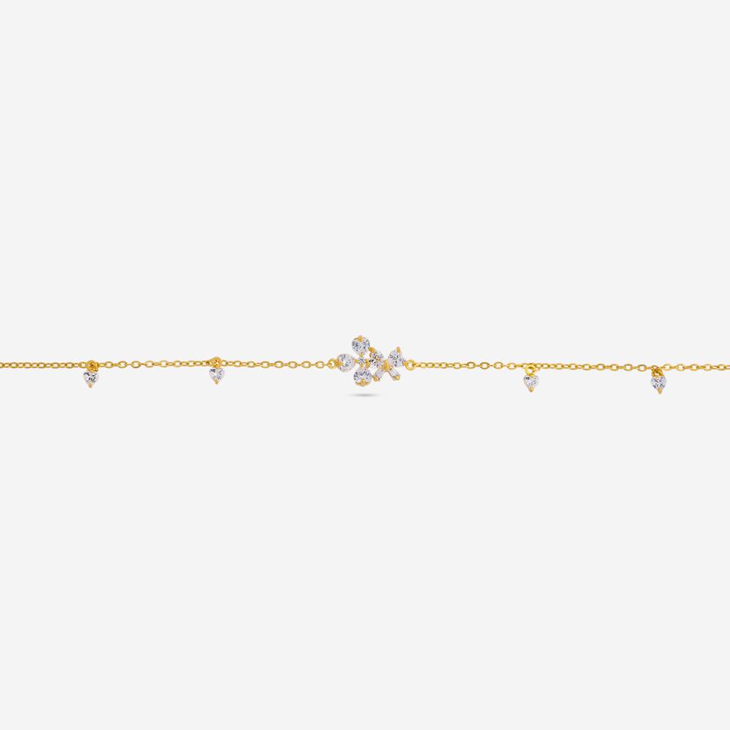 White - Plated Office Wear Silver Payal - 466305 : 466305