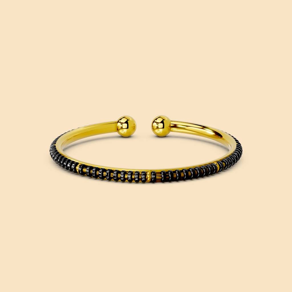 22K Gold Vermeil | Veda Bangle For Kids | Pure 925 Sterling Silver With The Thickest Gold Layer : TSBB-VED--22K-70048
