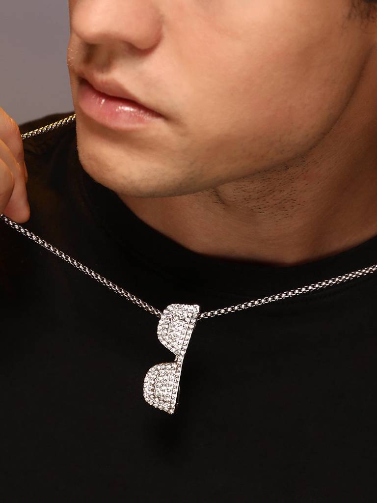 Men'S The Sunglass Pendant Necklace - Metallic Silver : FAPD1123