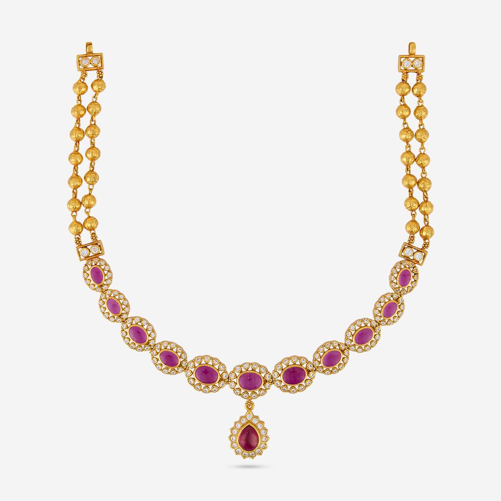 Ruby Gold - Plated Bridesmaid Temple Necklace - 452288 : 452288
