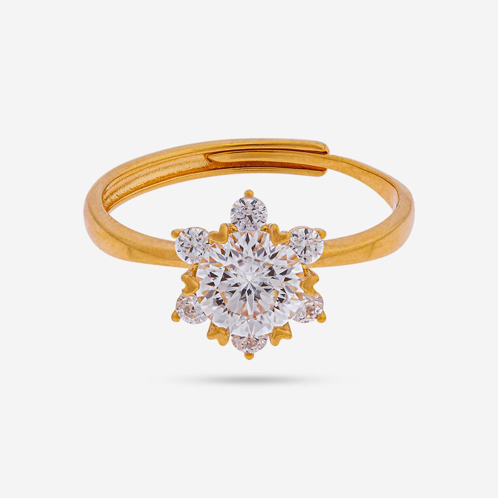 White Gold - Plated Office Wear Silver Finger Ring - 448439 : 448439