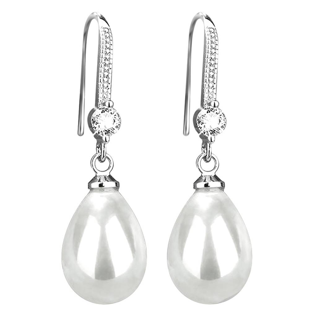 Peora Pearl Studded Silver Plated Drop & Dangle Earrings Fashion Wear Stylish Jewellery Gift For Girls & Women (Px8E92) : PX8E92