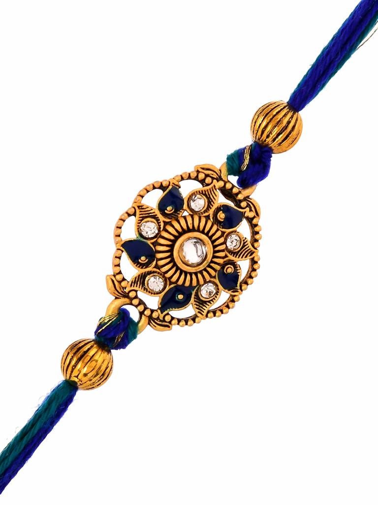 Designer Rakhi Gift Set With Printed Water Bottle : 8905124584882
