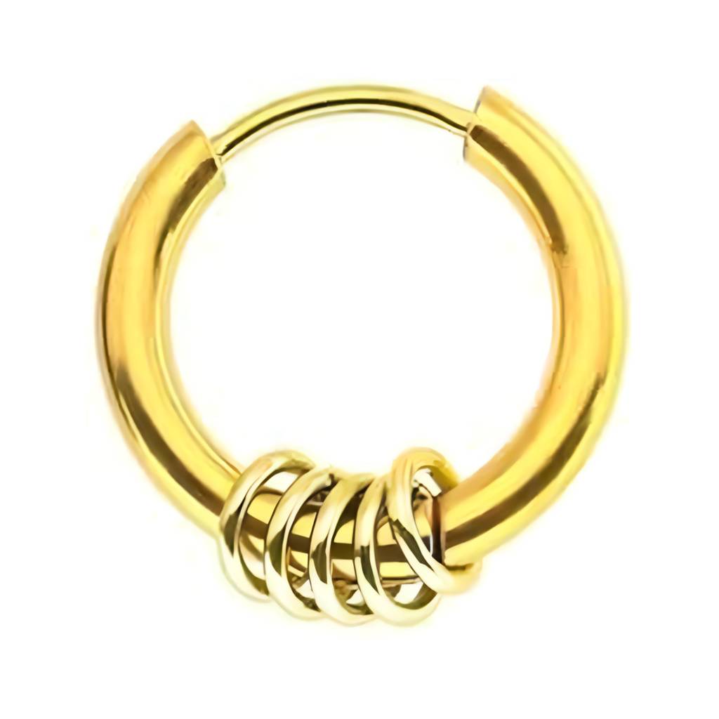 Gold Plated Stylish Hoop Huggie Bali Earrings Fashion Jewellery Gift For Men & Boys : PX9ME62G-S