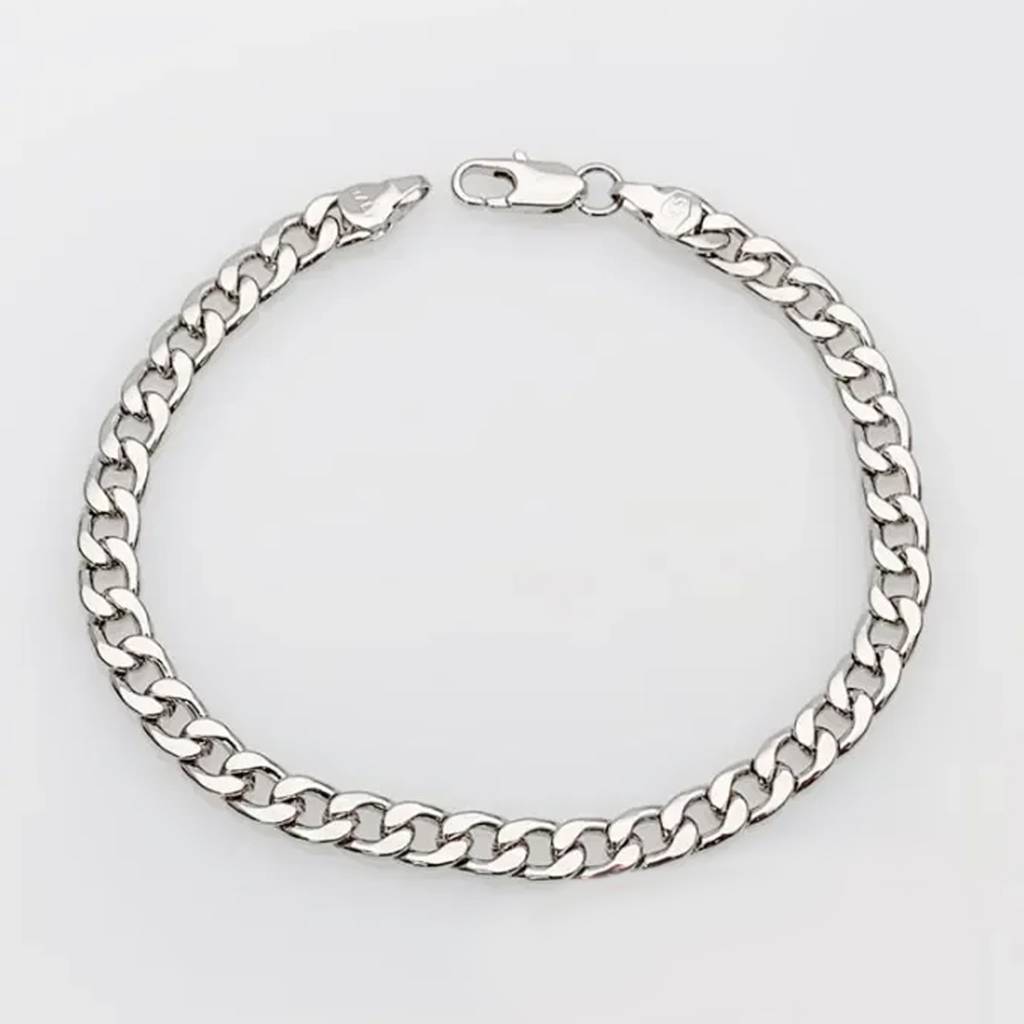 Silver Plated Stainless Steel Openable Stylish Link Chain Bracelet Fashion Jewellery For Men : PX5SB110