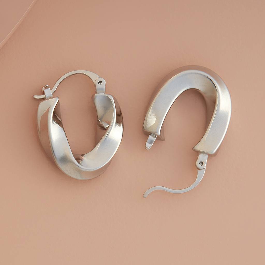 Rhodium - Plated Casual Wear Trendy Earring - 439402 : 439402