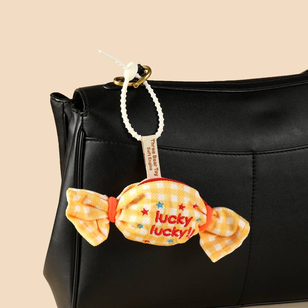 Sweet Mini Candy Bag Charm : C-BG-0090-YL-WH