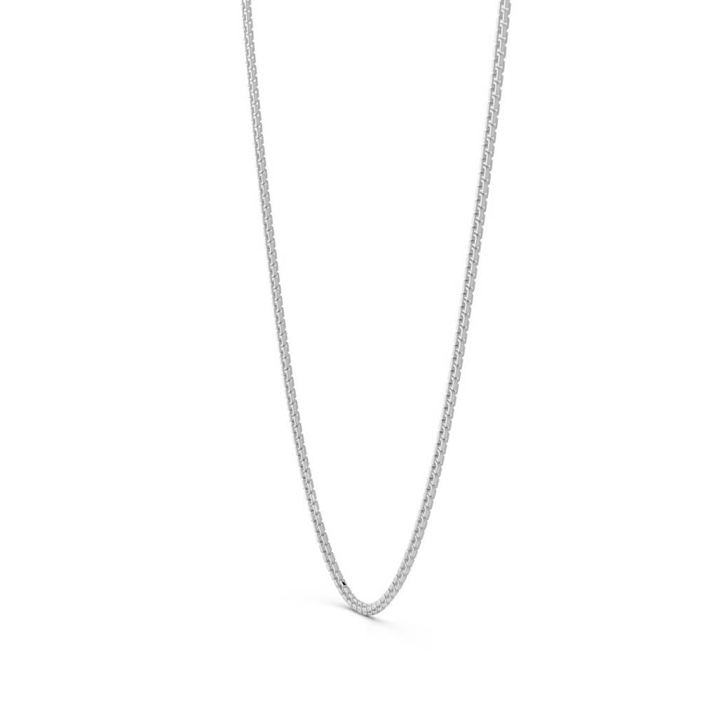 White Rohdium | Diversity Men'S Chain | Pure 925 Sterling Silver With The Thickest Gold Layer : TSCH-DIV-22-WRS-70047