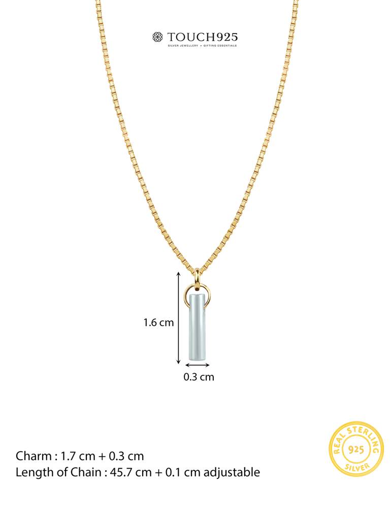 Clara Birthstone Necklace (Apr) : ADBSNC104