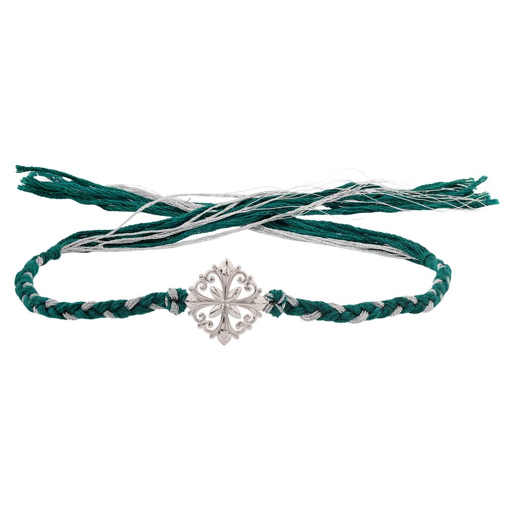 Filigree Floral 925 Sterling Silver Rakhi For Brother : 8905124584165
