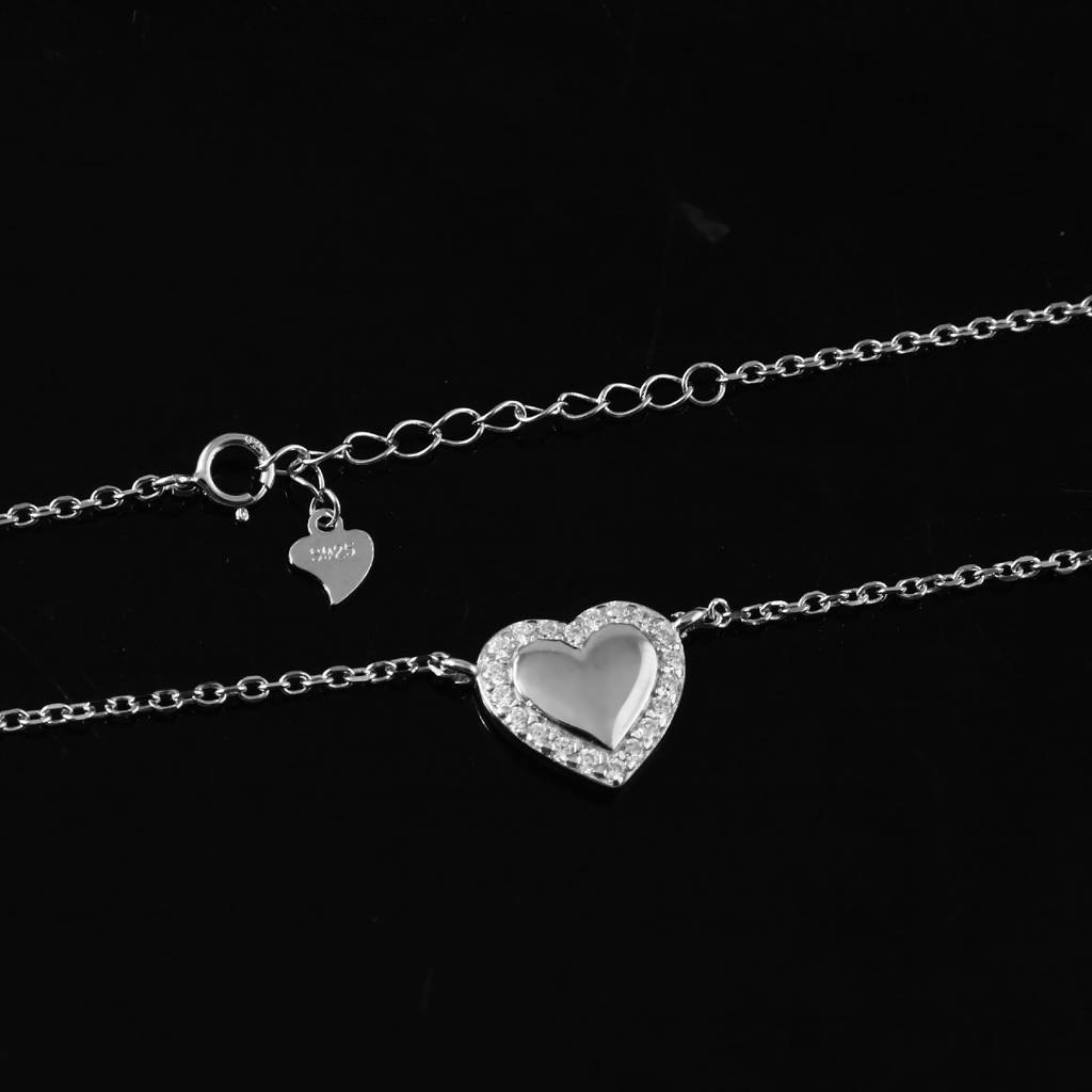 Mother Of Pearl Heart Pendant Necklace : ZIRAK-Pendant-042