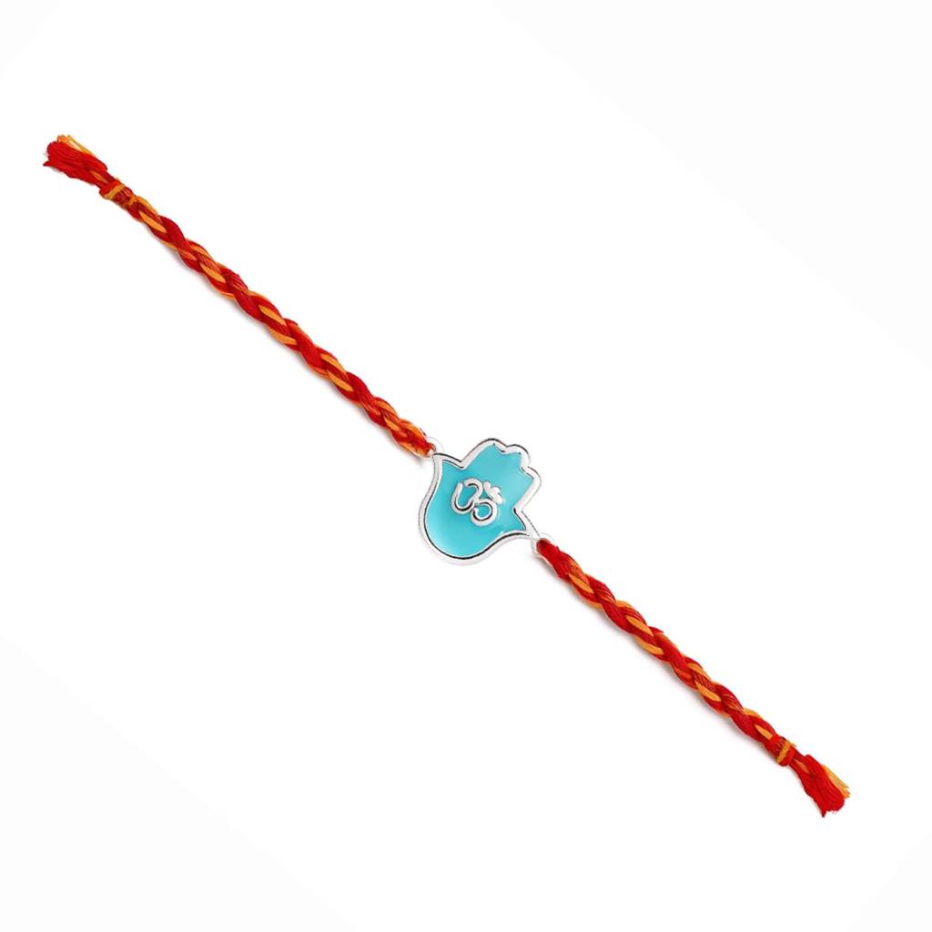 Hamsa Om 925 Sterling Silver Thread Bracelets : NSRK39