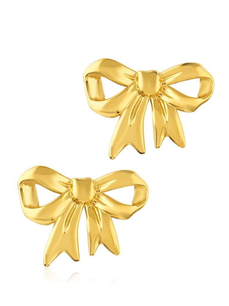 18K Gold Plated Molten Ribbon Earrings Stainless Steel Waterproof & Anti-Tarnish : E80SJSS0G