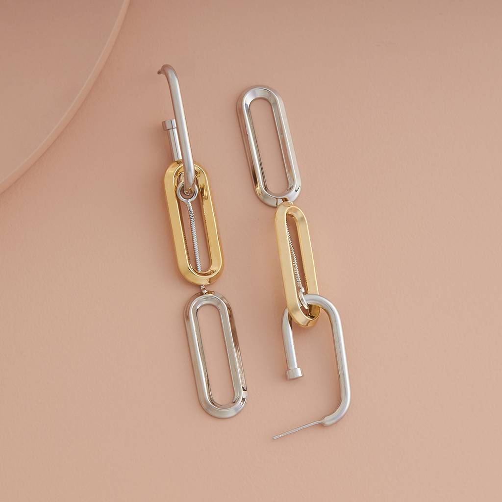 Rhodium-Gold - Plated Casual Wear Trendy Earring - 439086 : 439086
