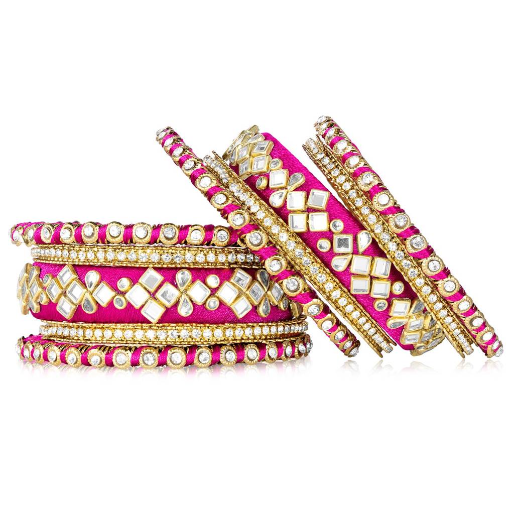 Studded Traditional Chuda Bangle Set For Women : PF51B105RPW