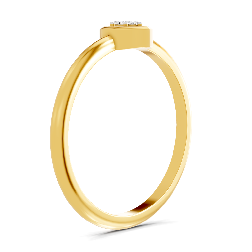 Lab Grown Diamond 0.03Ct 925 Sterling Silver Gold Plated Marquise Two Ring : SQR14670-RG-925S-003CT_5