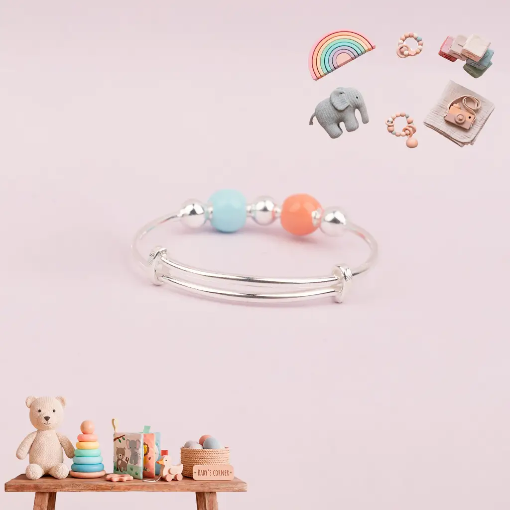 Soft Evil Eye Duo Adjustable Baby Kada : KC1014