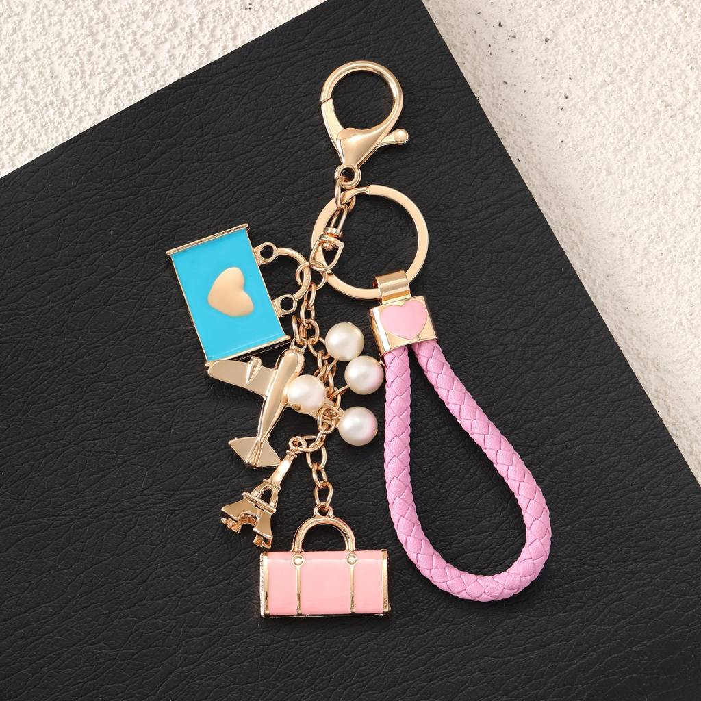 Travel-Themed Bag Charm : C-BG-0064-G-PK