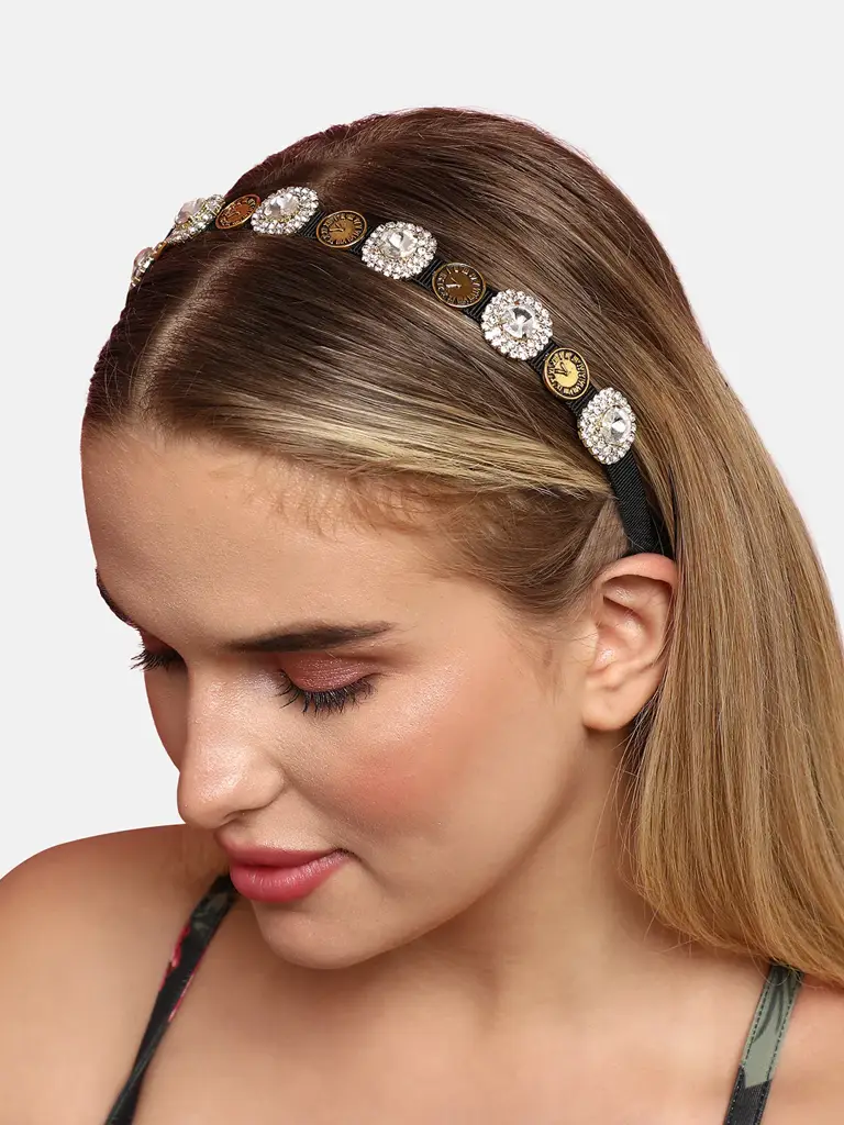 Aimee-Black Color Hairband : SOHIBD9159
