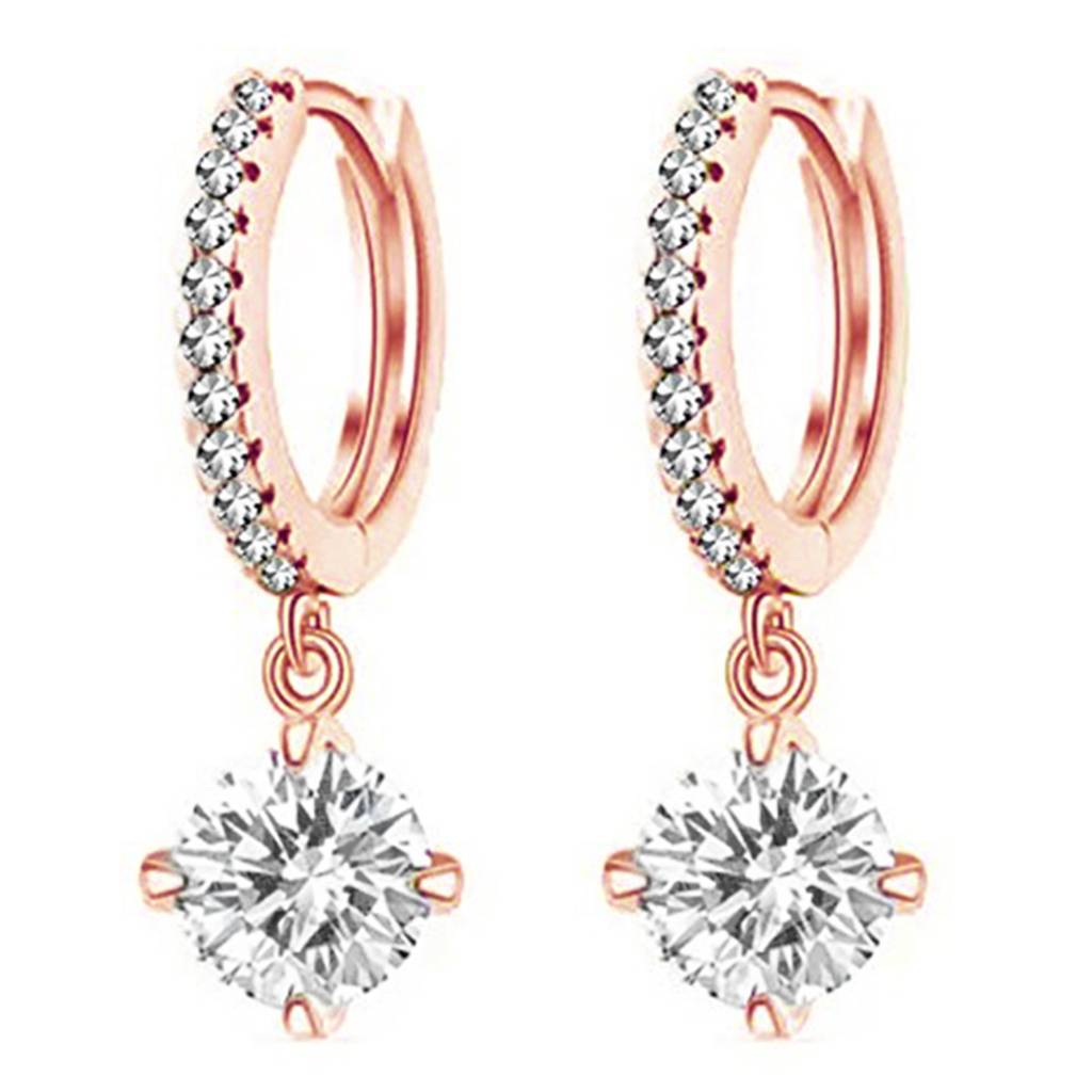 Crystal Studded Fancy Hoop Earrings Fashion Jewellery For Women & Girls : PX9E18C