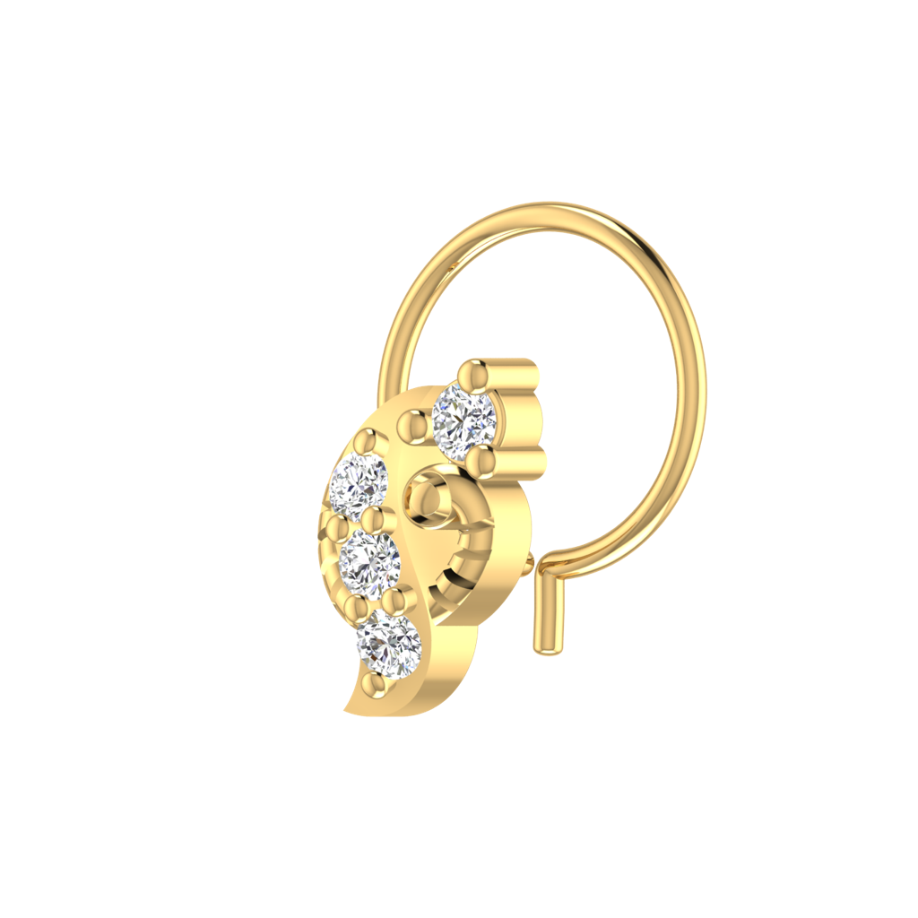 Avsar 9K Bis Hallmarked | Nosepin For Women/Girls |  Avno270 : AVNO270YC