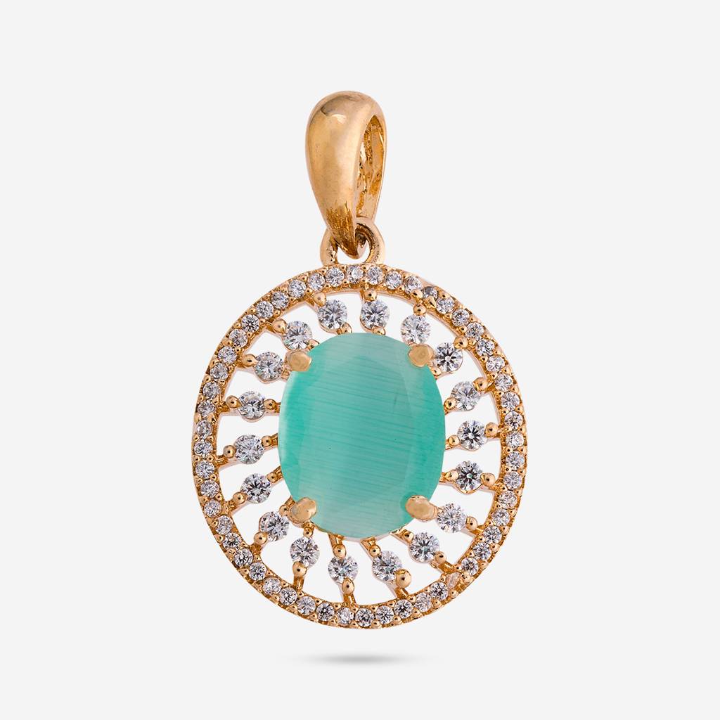 Gld Ros - Plated Party Wear Zircon Pendant Set - 470642 : 470644