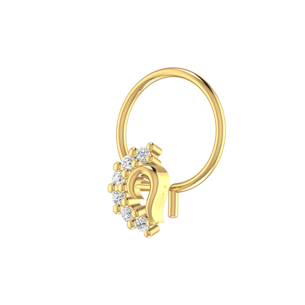 Avsar 9K Bis Hallmarked | Nosepin For Women/Girls |  Avno288 : AVNO288YC