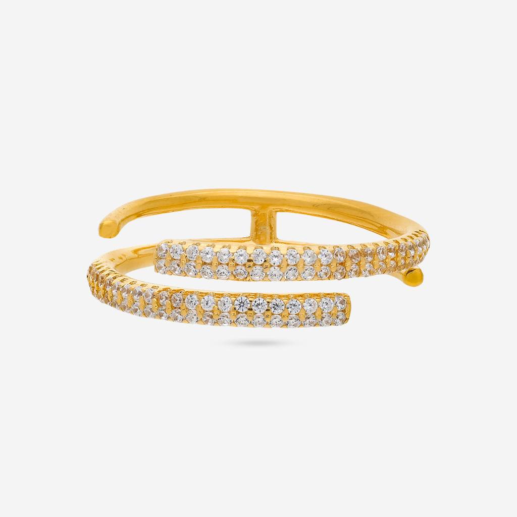 White Gold - Plated Office Wear Silver Finger Ring - 457903 : 457903