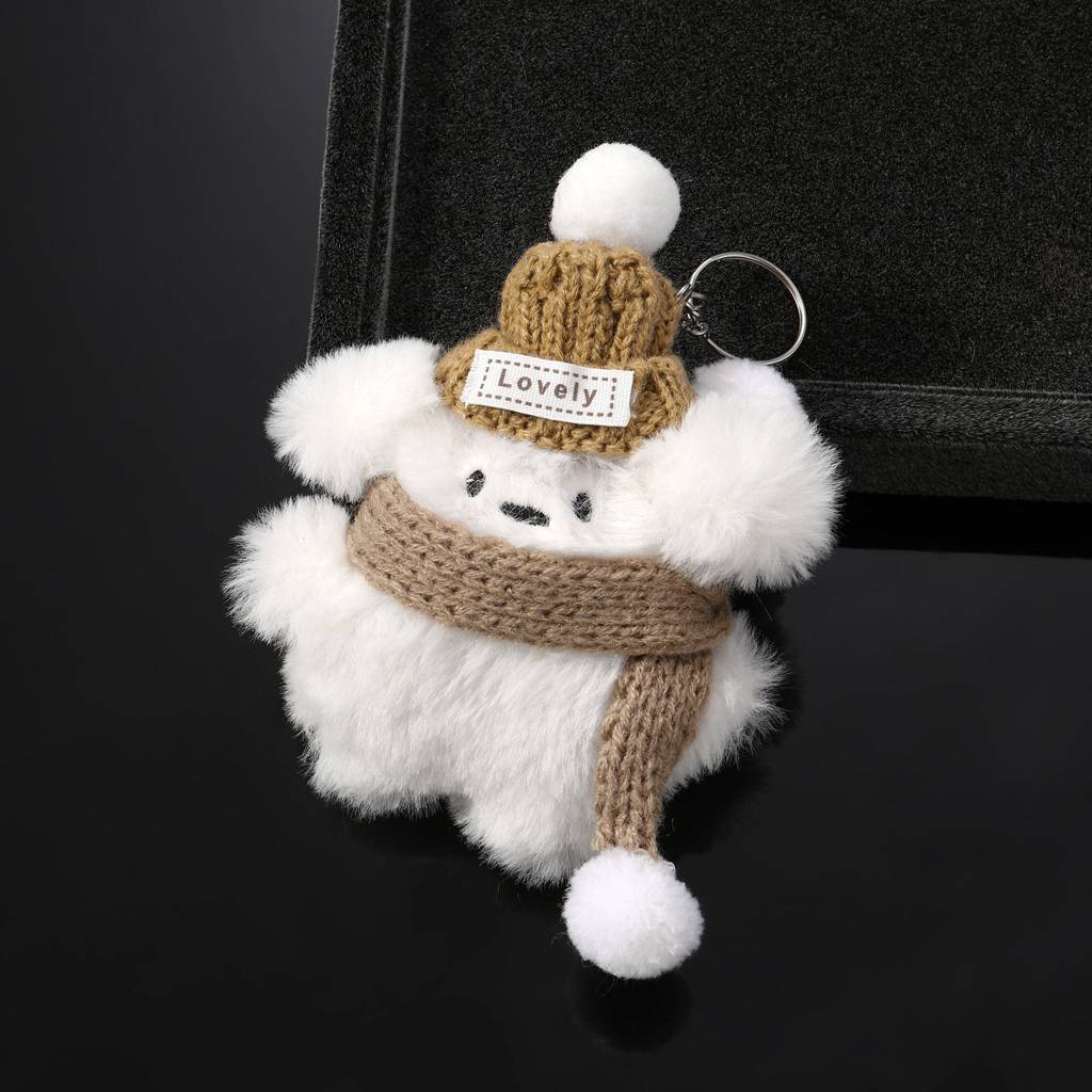Plush Snowbark Dog Bag Charm : C-BG-0028-WH
