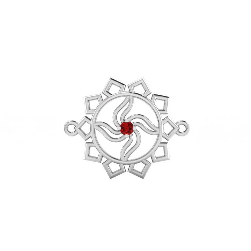 Swastik 925 Sterling Silver Rakhi For Brother : RB-0017