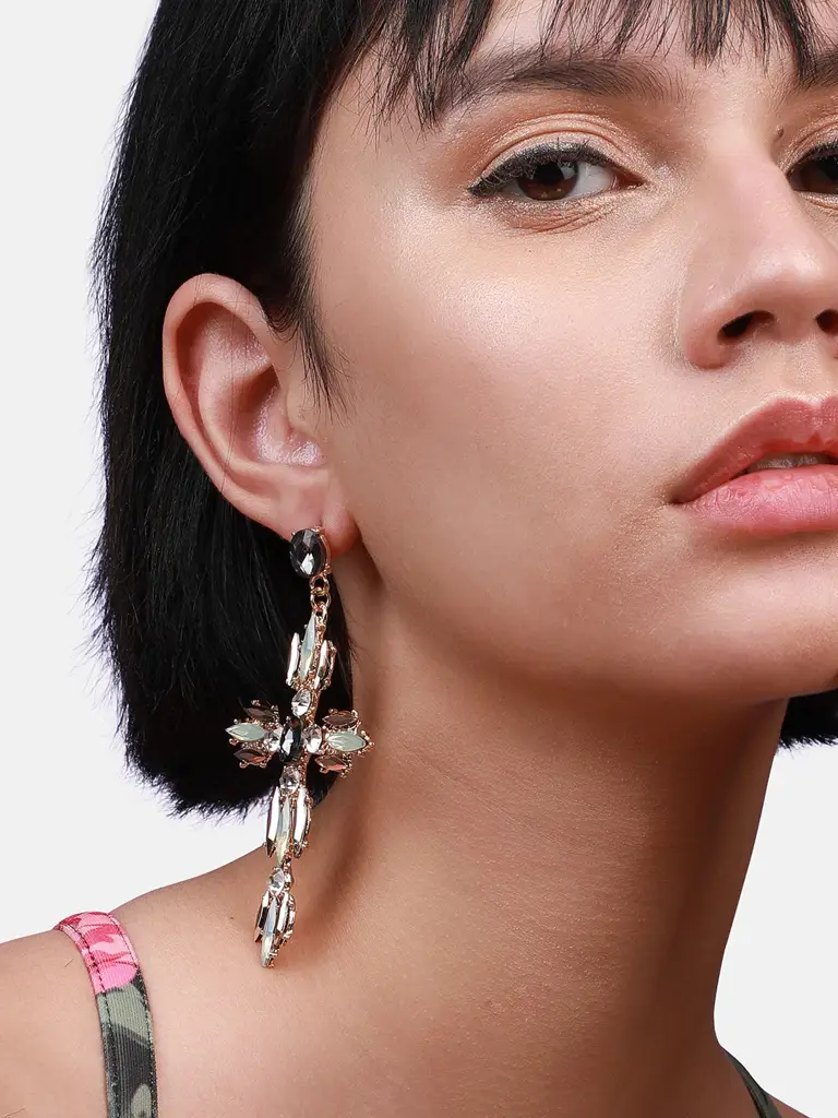 Zilmil-Sohi'S Sparkling Drops: Fashion Earrings : SOHIER9602