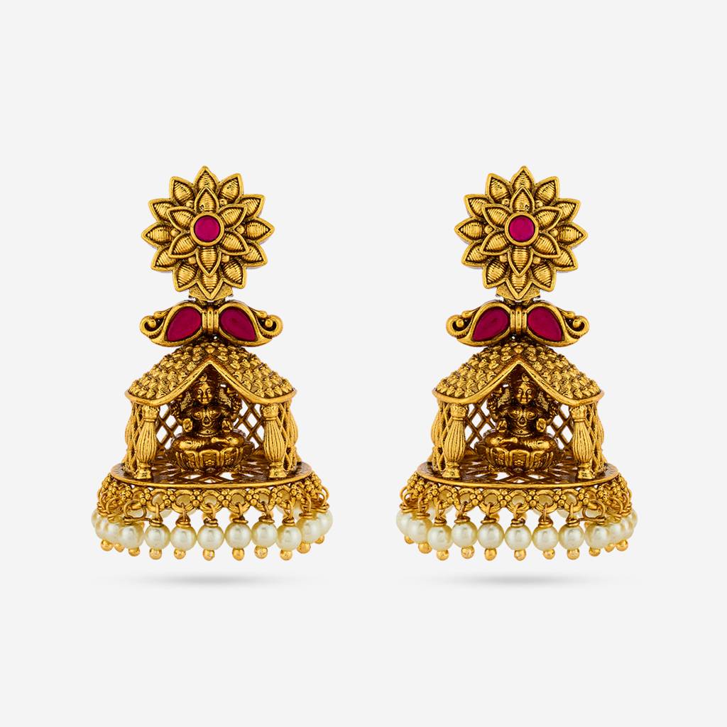 Ruby Gold - Plated Bridesmaid Antique Earring - 467732 : 467732