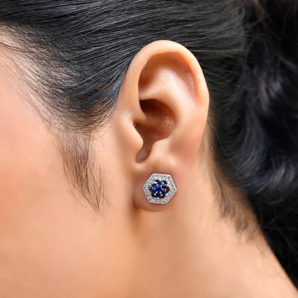 Sparkling Essentials Frosted Dawn Stud Earrings : 8905124547894