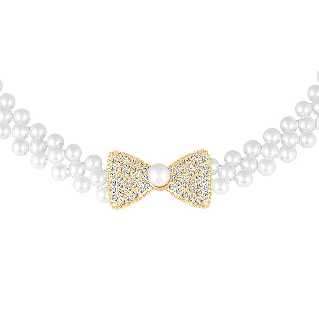 Cubic Zirconia & Pearl Studded Stylish Belly Chain Kamar Bandh Waist Belt Fashion Jewellery For Women & Girls : PX8BCH037