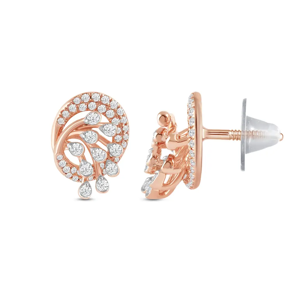 Solene Diamond Stud Earrings : ER1262_18K_PG