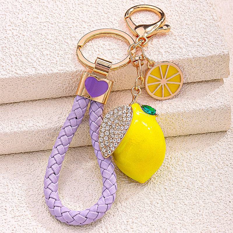 Zestie Lemon Bag Charm : C-BG-0043-G-PL