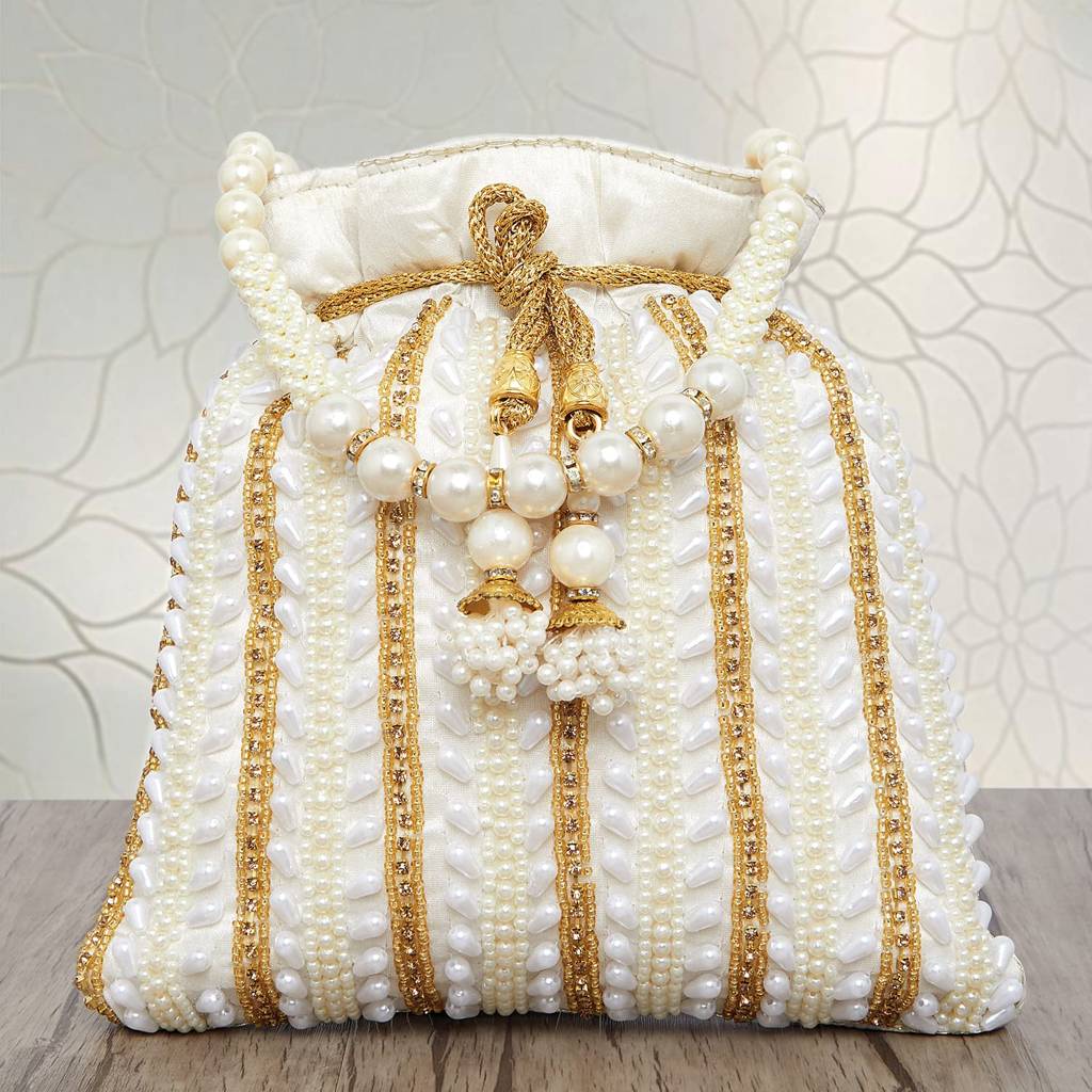 Potli Bags - For Women Girls Evening Bag Clutch Ethnic Bride Purse With Drawstring : P82W