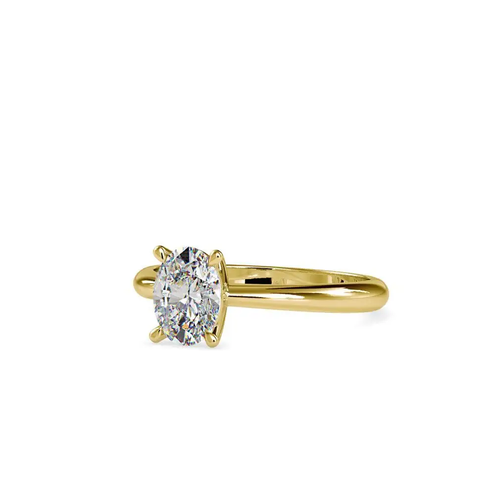 1 Carat Majestic Oval Solitaire Ring : 09kRoseZNR58F10