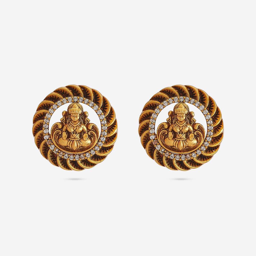 White Gold - Plated Festive Antique Earring - 444576 : 444576