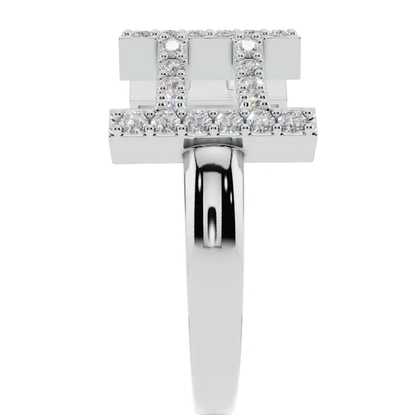 The Parallel Path Pure Silver Ring : VRG15-SL-9-W