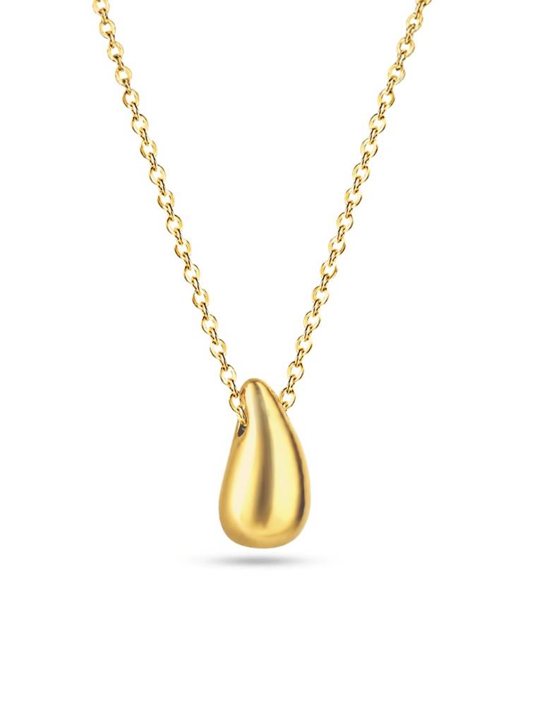 18K Gold Plated Stainless Steel Waterproof & Anti-Tarnish Golden Dew Necklace : N64ASSS0G