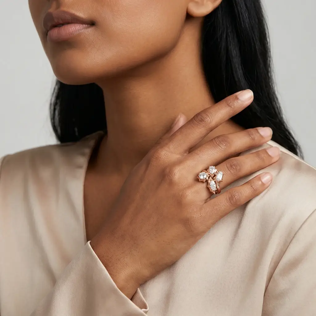 Isera Lab Grown Diamond Cocktail Ring : LGDRG59CC_14K_PG