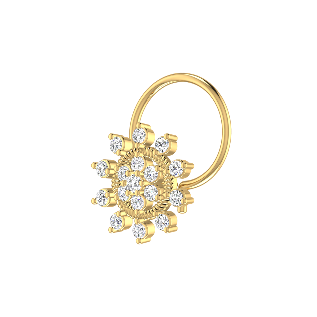 Avsar 9K Bis Hallmarked | Nosepin For Women/Girls |  Avno128 : AVNO128YC