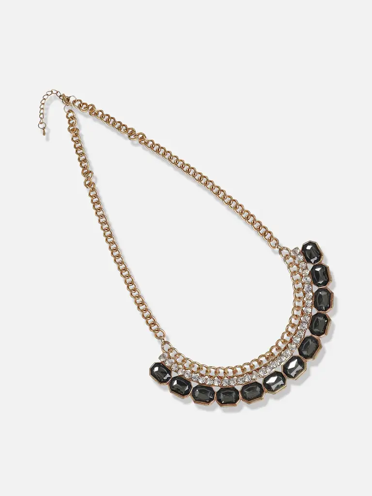 Imani-Gold Plated Designer Stone Party Necklace For Women : SOHNCK3074