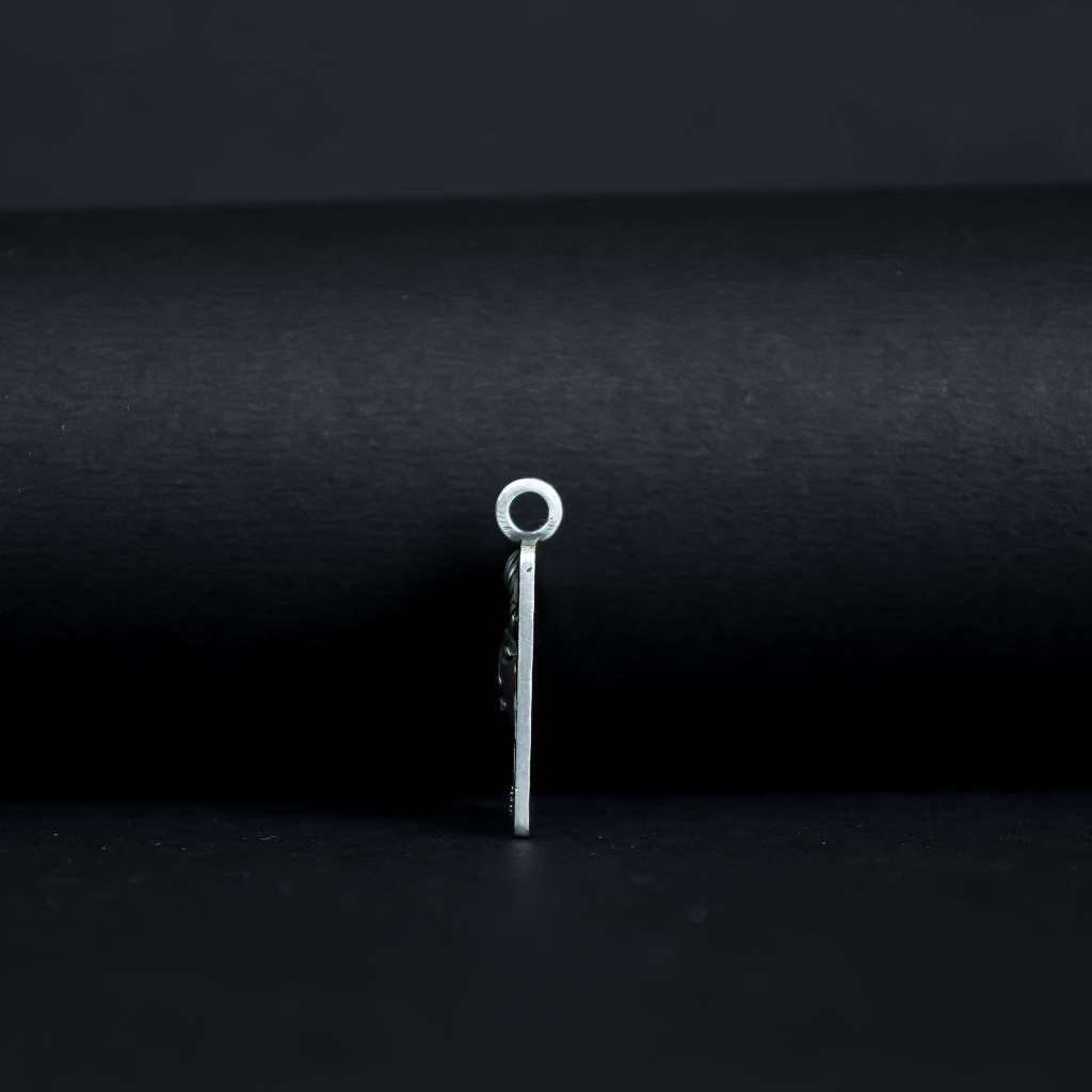 Meditating Shiv Silver Pendant : ZV-PEN-MED-031