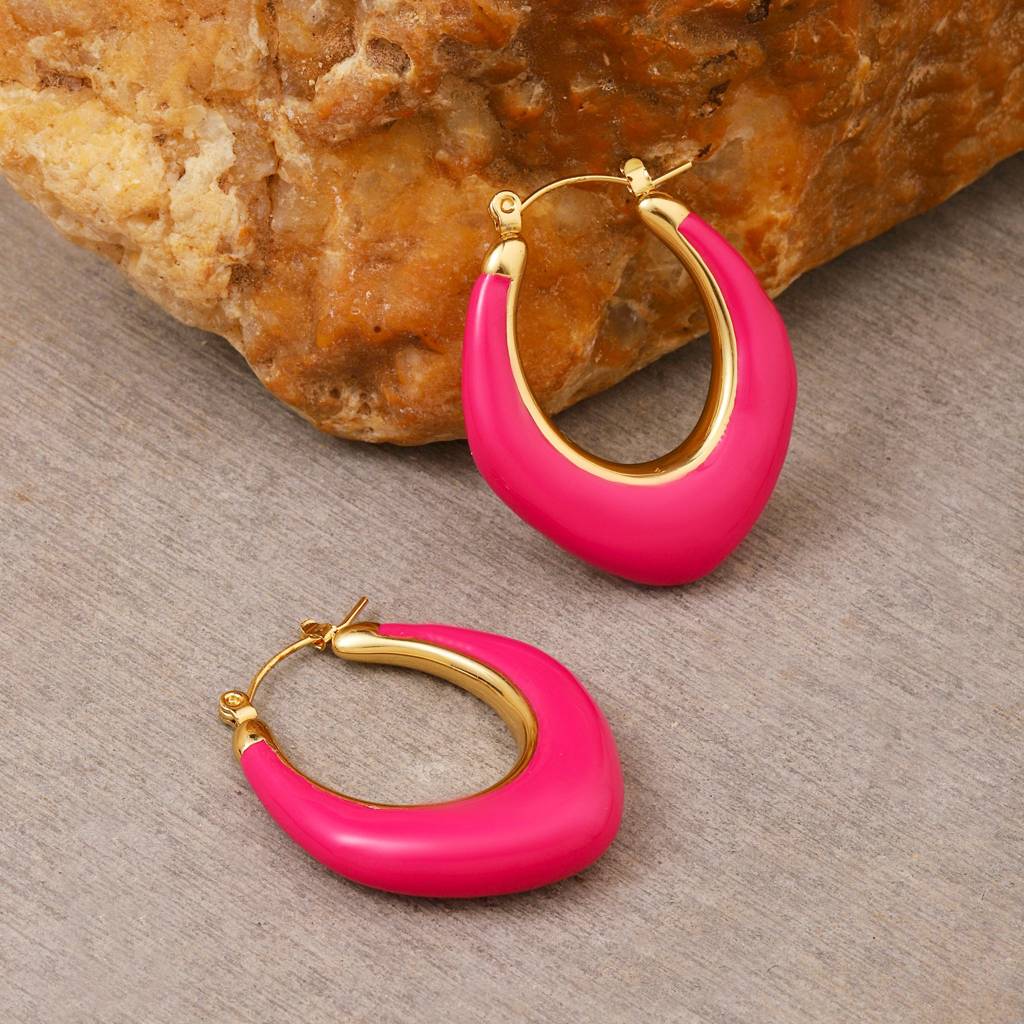 Ardent Pink Gold Earring : ES13374-G-PNK